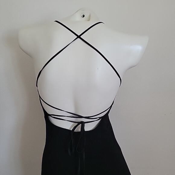 Heavenly Victoria Secret Tie Back Halter Bodycon Slip Dress NEW Jersey Knit - Picture 4 of 11
